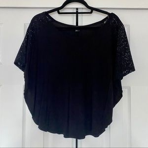Black Drape Blouse